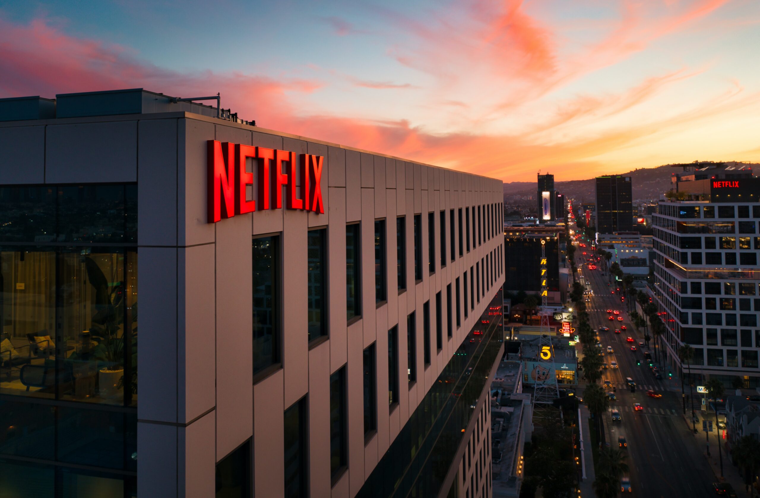 Netflix offices at sunset