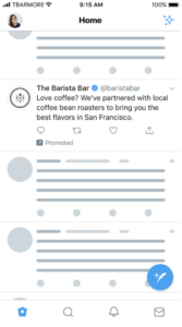 text ad on twitter