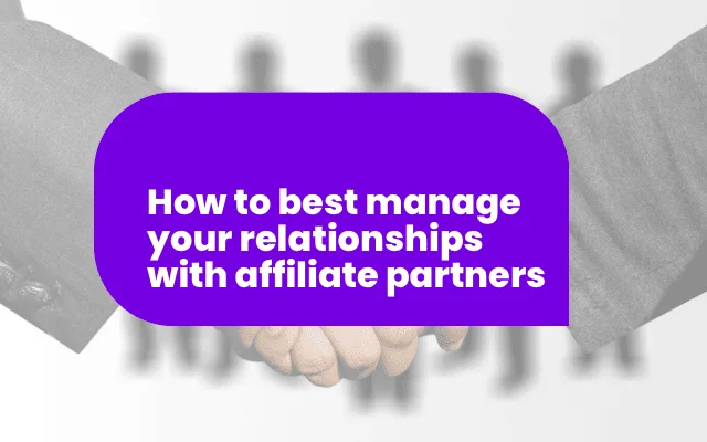 Handshake graphic illustrating CRO strategies for managing affiliate partner relationships effectively.
