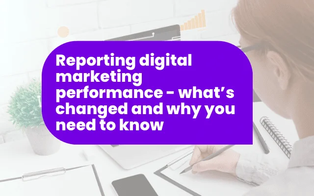 Woman writing notes at a desk, illustrating digital marketing performance reporting insights.