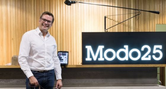 John at Modo25 entrance